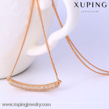 C204172-41847 Xuping moda de alta qualidade subiu colar de cor de ouro